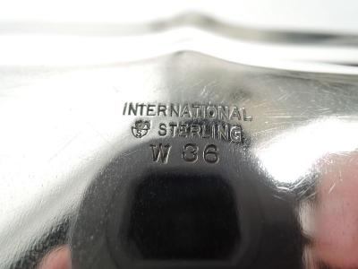 International Sterling Silver Tray with Georgian Piecrust Rim