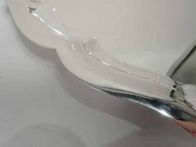 International Sterling Silver Tray with Georgian Piecrust Rim
