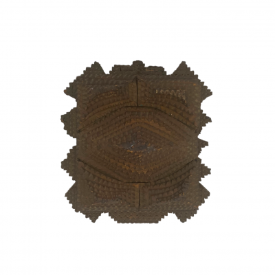 Intricate American Tramp Art Box circa 1900