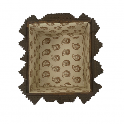 Intricate American Tramp Art Box circa 1900