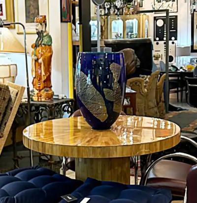 Ioan Nemtoi Modern Monumental Studio Art Glass Vase Bucharest Romania