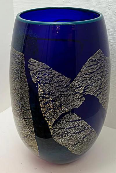 Ioan Nemtoi Modern Monumental Studio Art Glass Vase Bucharest Romania