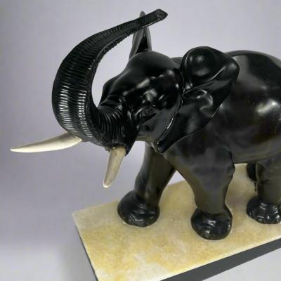 Ir n e Rochard Art Nouveau Period Ir n e Rochard Bronze Elephant Sculpture France circa 1920