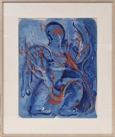 Irene Rice Pereira Abstract Figure in Blue 
