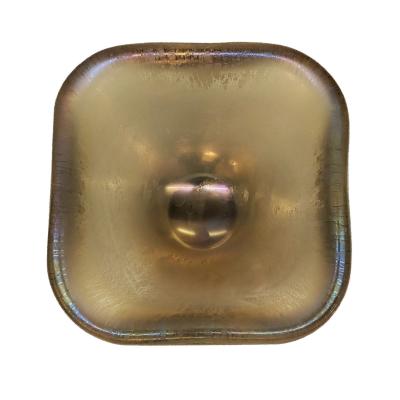 Iridescent Brown Smoke Murano Glass Bowl