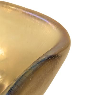 Iridescent Brown Smoke Murano Glass Bowl