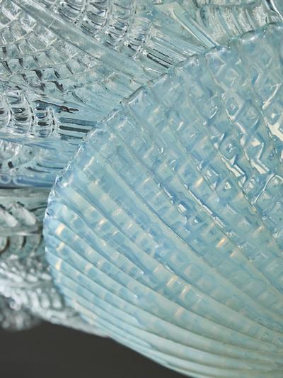 Iridescent Murano Glass Leaf Flush Mount