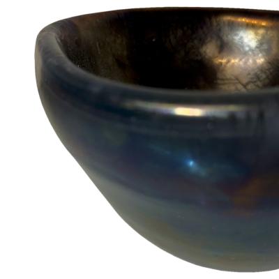 Iridescent Raku Style Murano Glass Bowl