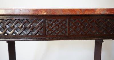 Irish Chippendale Carved Mahogany Side Table circa 1760