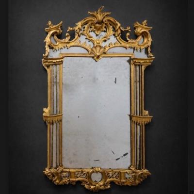 Irish George II Giltwood Mirror