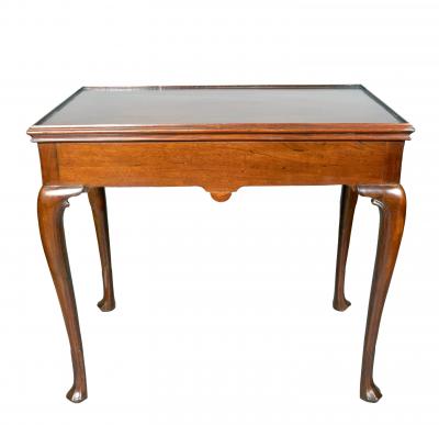 Irish George II Mahogany And Inlaid Games Table Antique