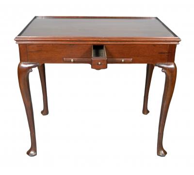 Irish George II Mahogany And Inlaid Games Table Antique