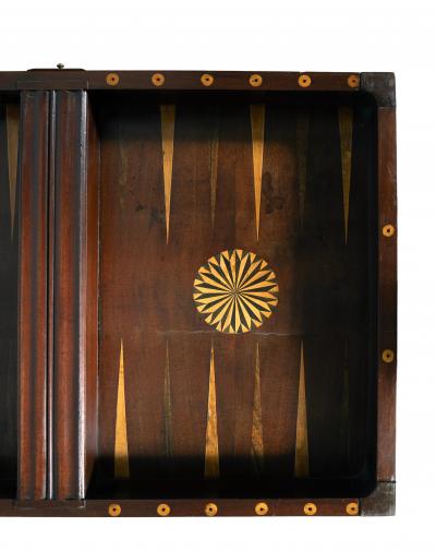 Irish George II Mahogany And Inlaid Games Table Antique