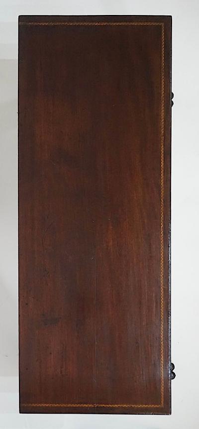 Irish George III Neoclassical Inlaid Mahogany Hall Bench circa 1805