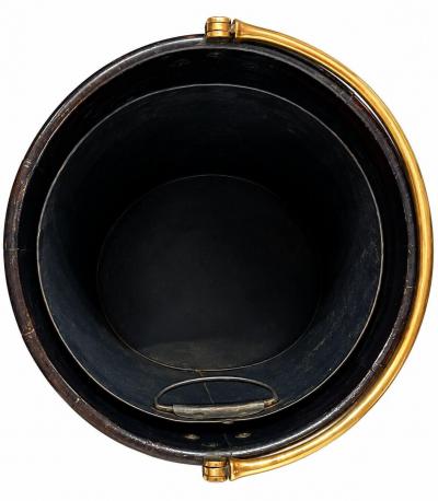 Irish Georgian Brass Bound Mahogany Peat or Turf Bucket c 1780