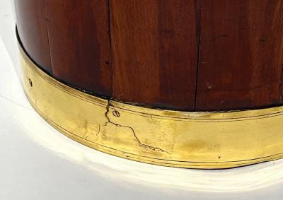 Irish Georgian Brass Bound Mahogany Peat or Turf Bucket c 1780