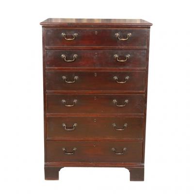 Irish Georgian Mahogany High Chest of Drawers