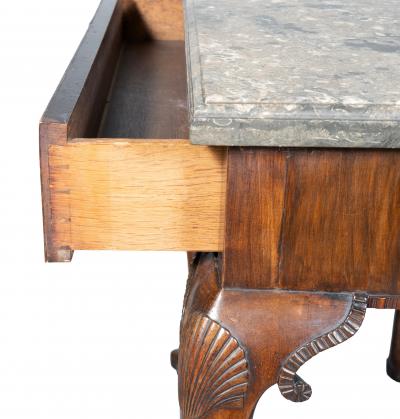 Irish Georgian Marble Top Serving Table