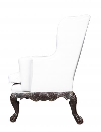 Irish Georgian Style Mahogany Wing Chair