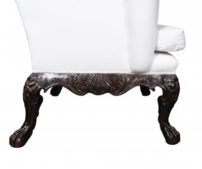 Irish Georgian Style Mahogany Wing Chair