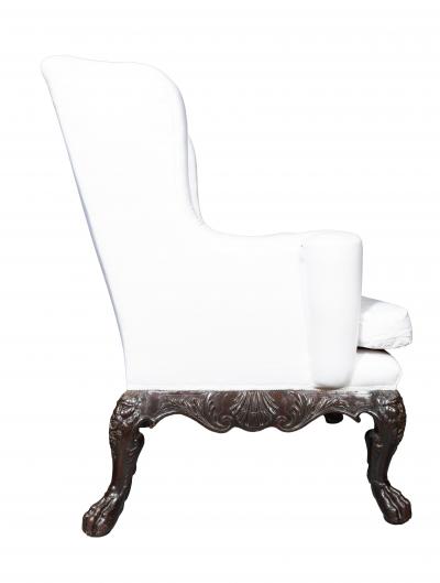 Irish Georgian Style Mahogany Wing Chair
