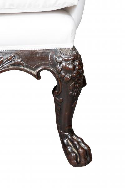 Irish Georgian Style Mahogany Wing Chair