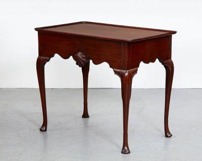 Irish Georgian Tea Table with Dished Tray Top