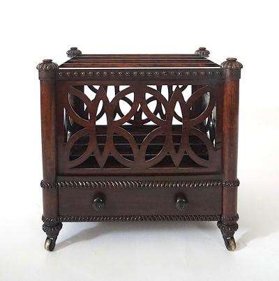 Irish Late Regency Style William IV Period Rosewood Canterbury circa 1835