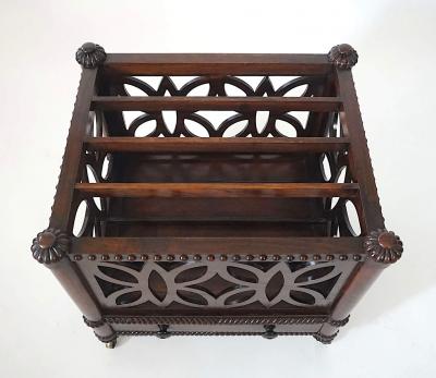 Irish Late Regency Style William IV Period Rosewood Canterbury circa 1835