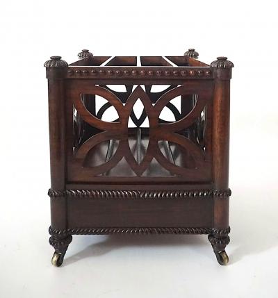 Irish Late Regency Style William IV Period Rosewood Canterbury circa 1835
