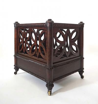 Irish Late Regency Style William IV Period Rosewood Canterbury circa 1835