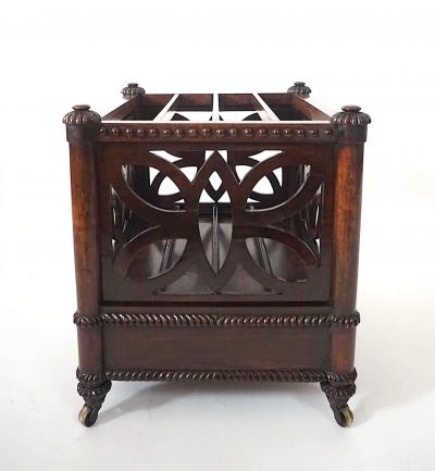 Irish Late Regency Style William IV Period Rosewood Canterbury circa 1835