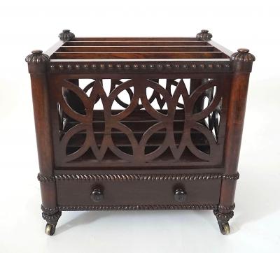 Irish Late Regency Style William IV Period Rosewood Canterbury circa 1835