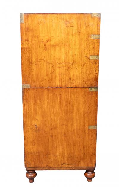 Irish Mahogany And Brass Bound Campaign Chest By Ross Co 