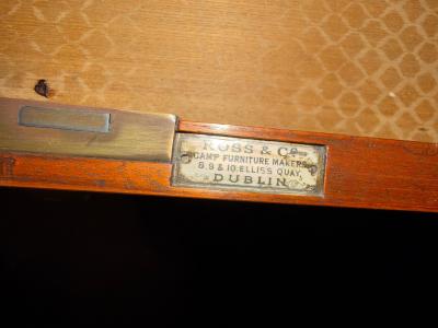Irish Mahogany And Brass Bound Campaign Chest By Ross Co 