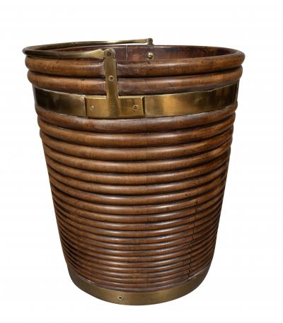 Irish Mahogany And Brass Peat Bucket