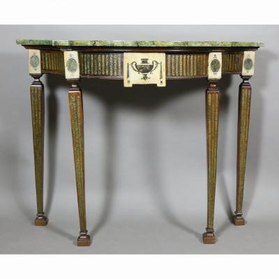 Irish Neoclassic Marble Mounted Console Table