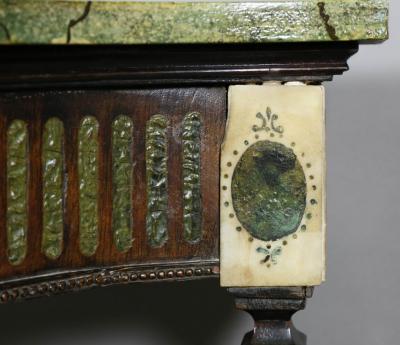 Irish Neoclassic Marble Mounted Console Table