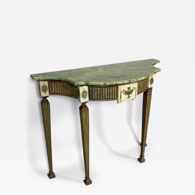 Irish Neoclassic Marble Mounted Console Table