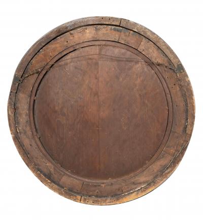 Irish Regency Giltwood And Ebonized Convex Mirror