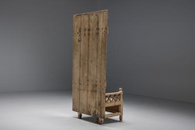 Irish Wooden Settle Chair 19th Century