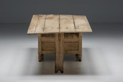 Irish Wooden Settle Chair 19th Century