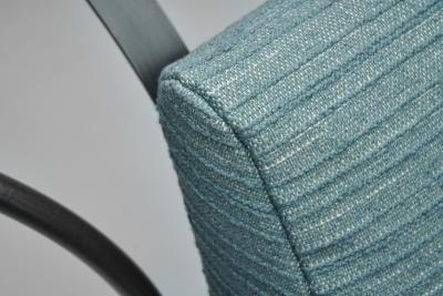 Iron Armchair with Upholstered Cushions by Georg Toth Europe 1998