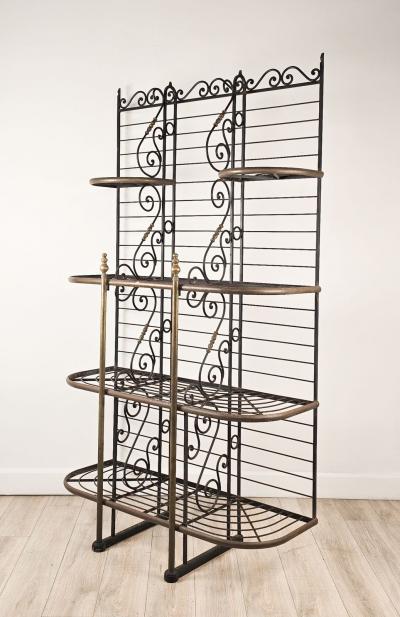 Iron Brass Bakers Rack France circa 1880