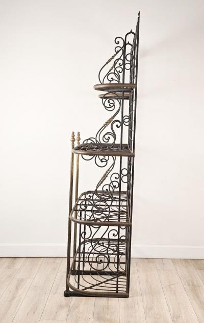 Iron Brass Bakers Rack France circa 1880