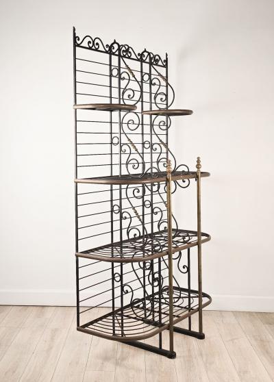 Iron Brass Bakers Rack France circa 1880
