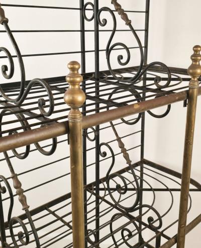 Iron Brass Bakers Rack France circa 1880