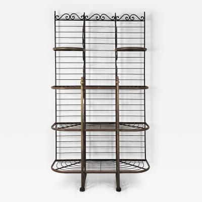 Iron Brass Bakers Rack France circa 1880