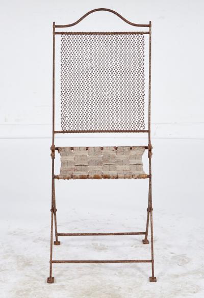 Iron Chainmesh Folding Conservatory Chair