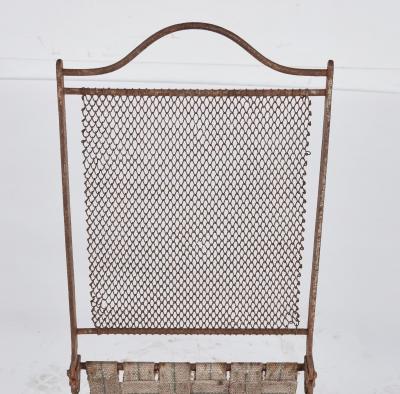 Iron Chainmesh Folding Conservatory Chair